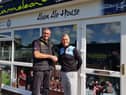 Alum Ale House landlord Jeff Dean, left, with South Shields FC operations director Carl Mowatt.
