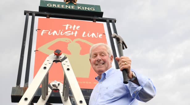 Sir Brendan Foster CBE at The Finish Line. 