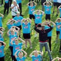 Sir Mo Farah joined children in South Tyneside for the ‘Fit for the Finish’ fun run.