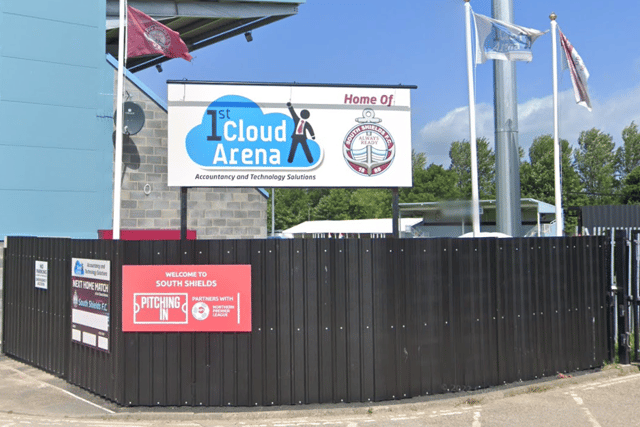 The 1st Cloud Arena, home of South Shields FC. Photo: Google Maps.