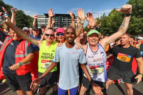  Sir Mo Farah with fellow runners
Credit: North East News and pictures