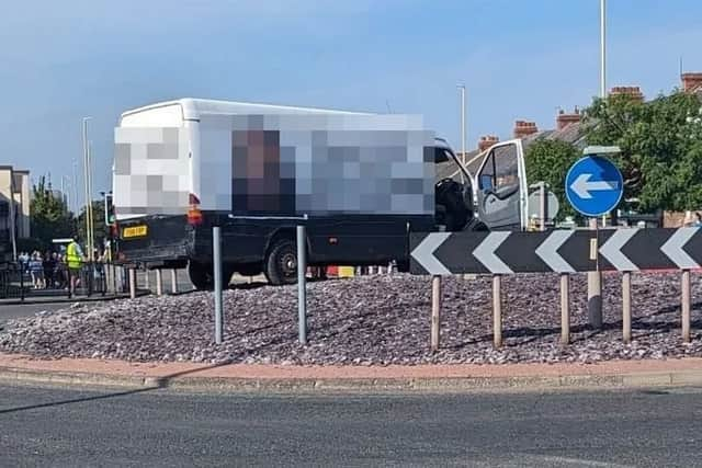 Abandoned van on the roundaboutCredit: User Content