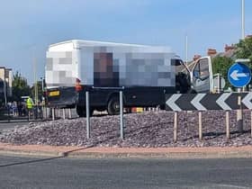 Abandoned van on the roundaboutCredit: User Content