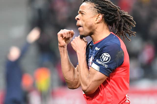 Loic Remy in action for Lille. 