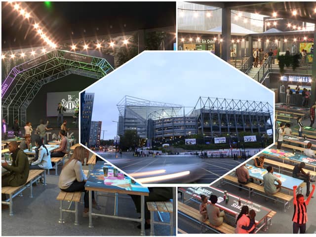 Newcastle United’s proposed new fan zone.  