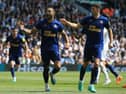 Callum Wilson and Fabian Schar