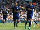 Callum Wilson and Fabian Schar