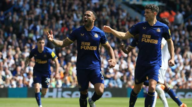Callum Wilson and Fabian Schar