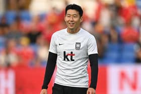 Son Heung Min ahead of South Korea’s friendly against Wales.  
