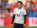 Son Heung Min ahead of South Korea’s friendly against Wales.  