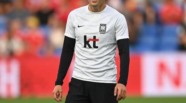 Son Heung Min ahead of South Korea’s friendly against Wales.  