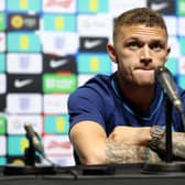 Kieran Trippier in an England press conference ahead of the match against Scotland.  