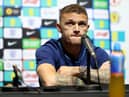 Kieran Trippier in an England press conference ahead of the match against Scotland.  
