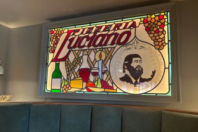 The original sign from Luciano's in Sunderland