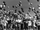 Hundreds of balloons released from Harton Junior School in May 1990. Can you spot someone you know? Photo: Shields Gazette