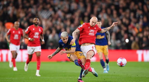 Jonjo Shelvey in action for Nottingham Forest against Newcastle United