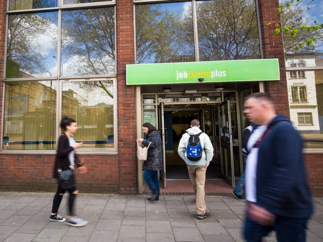  People walk near the Jobcentre in Westminster.