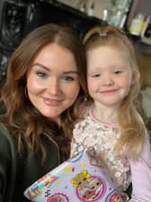 Harriet Moxon with her five-year-old daughter Eve. Photo by Charlotte Ridgeon (Harriet's twin sister).