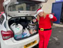 Angie Comerford with donations last ChristmasCredit: Hebburn Helps