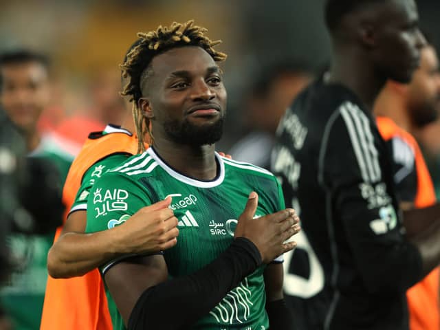 Former Newcastle United winger Allan Saint-Maximin.  (Photo by Yasser Bakhsh/Getty Images)
