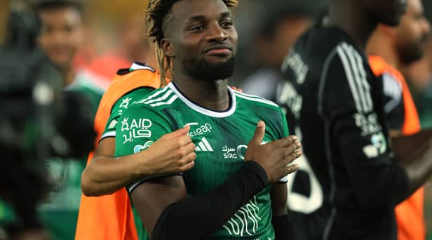 Former Newcastle United winger Allan Saint-Maximin.  (Photo by Yasser Bakhsh/Getty Images)