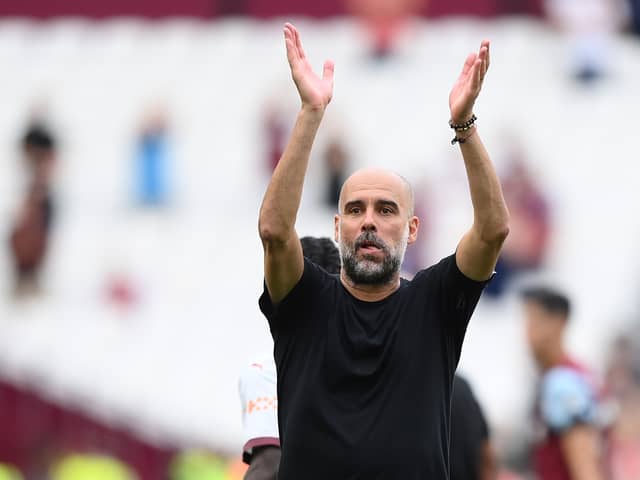 Manchester City head coach Pep Guardiola.  