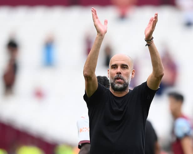 Manchester City head coach Pep Guardiola.  