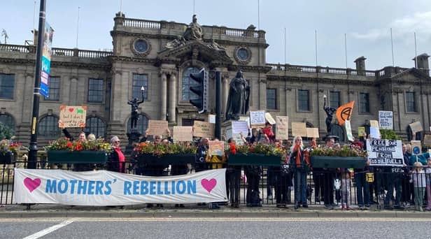 Mothers Rebellion protested in South Shields this weekend.