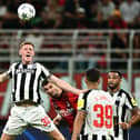 Elliot Anderson v AC Milan.  