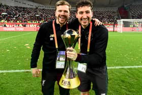 Mark Leyland (right) left his position as Newcastle United analyst in the summer. (Photo by Andrew Powell/Liverpool FC via Getty Images)
