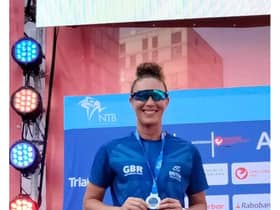 Claire Cook, who has taken Silver for Team GB at the European Triathlon Championships