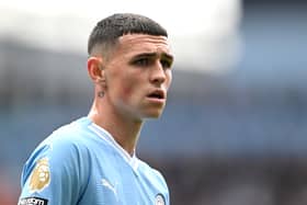 Phil Foden in action for Manchester City.  