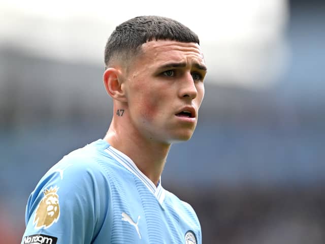 Phil Foden in action for Manchester City.  