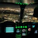 Two men have been arrested for allegedly shining a laser pen in the eyes of a police helicopter pilot in South Shields.