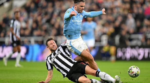 Paul Dummett in action v Manchester City.  