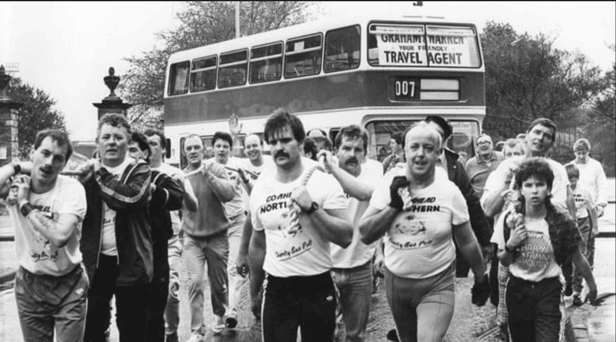 Were you pictured at the charity bus pull in May 1988? And what more can you tell us about this event? Photo: Shields Gazette