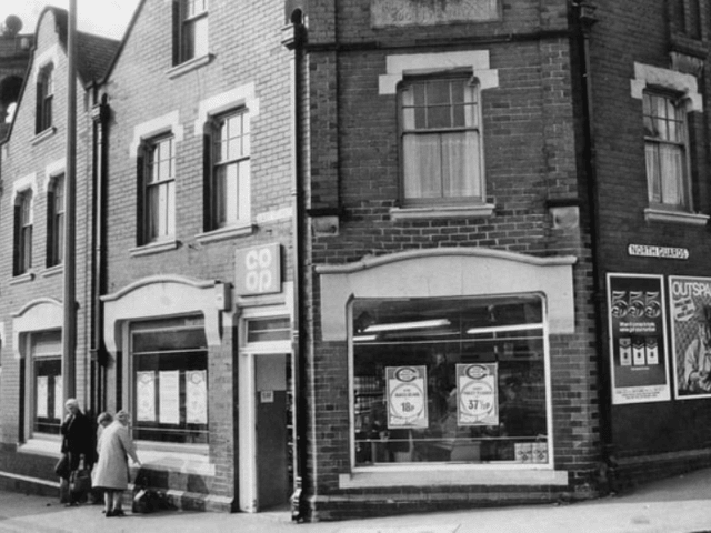 The Whitburn Co-op corner of East Street and North Guards, pictured in 1981. Photo: Shields Gazette