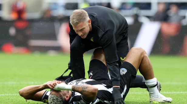 Joelinton went off injured for Newcastle United against Burnley.  
