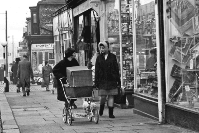 Showens for tobacco and Clarks for model kits and more. It’s Frederick Street in 1969. Photo: Shields Gazette