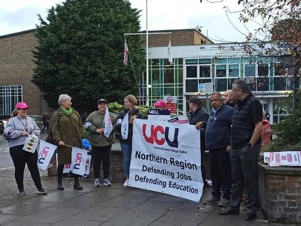 Strike action in South TynesideCredit: UCU