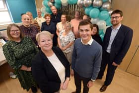 Cllr Ellison is pictured with Lesley Thompson, Operations Manager, Fostering and Connected Care, and Chris Ring, Head of Children's and Families' Social Care (right) with some of the kinship carers.