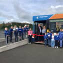 Toner Avenue Primary School were donated a Stagecoach bus.