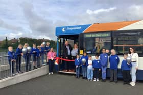 Toner Avenue Primary School were donated a Stagecoach bus.