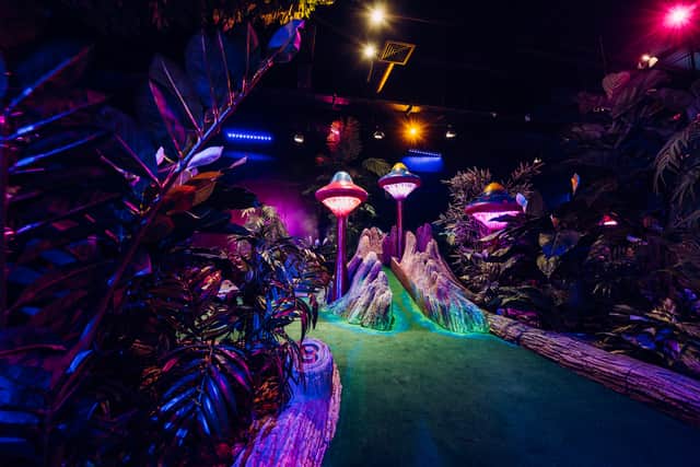 A view of the Tropicial Trail at Treetop Golf in the Metrocentre. Photo: The Manc Photographer.