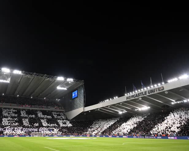 St James’ Park, home of Newcastle United.  