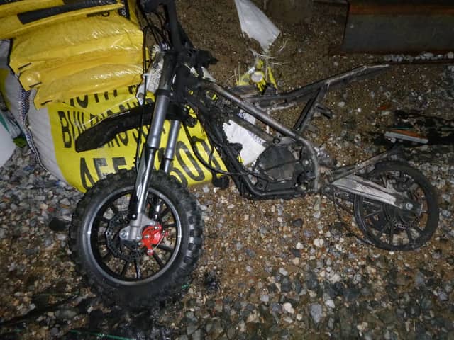 It is believed that the lithium ion battery pack on a child’s e-bike caused the fire. Photo: TWFRS.