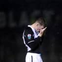 Elliot Anderson of Newcastle United reacts following defeat in the Papa John’s EFL Trophy Group match between Harrogate Town and Newcastle United U21’s at The EnviroVent Stadium on October 05, 2021 in Harrogate, England. (Photo by George Wood/Getty Images)