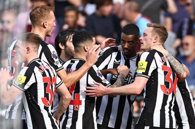 Alexander Isak after scoring at West Ham.