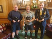 Stan Yanetta, Tony Carlisle and South Tyneside Mayor John Gerard McCabe