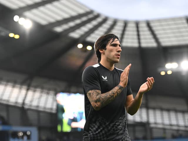 Newcastle United midfielder Sandro Tonali. (Photo by Stu Forster/Getty Images)
